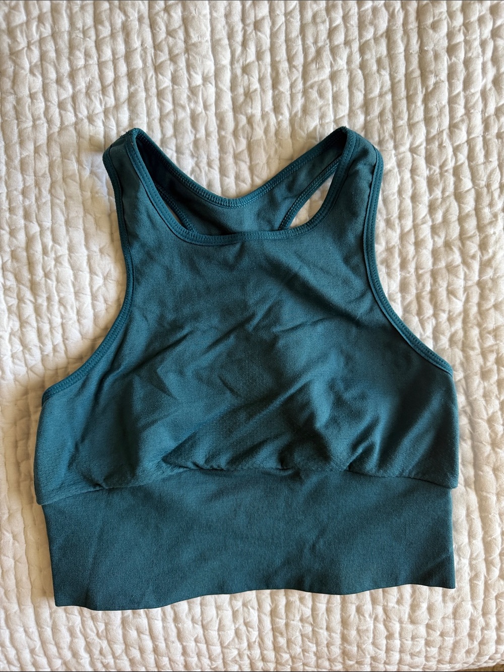 Teal colored free people sports bra/ tank top